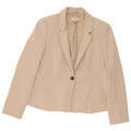 Hobbs Chaqueta tipo blazer con 1 botón para mujer UK 46 Grande Poliéster beige