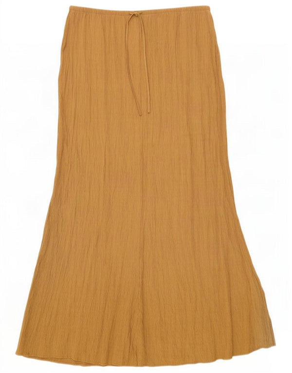 Zara Mujer Maxi Falda Mediana W28 Viscosa Beige