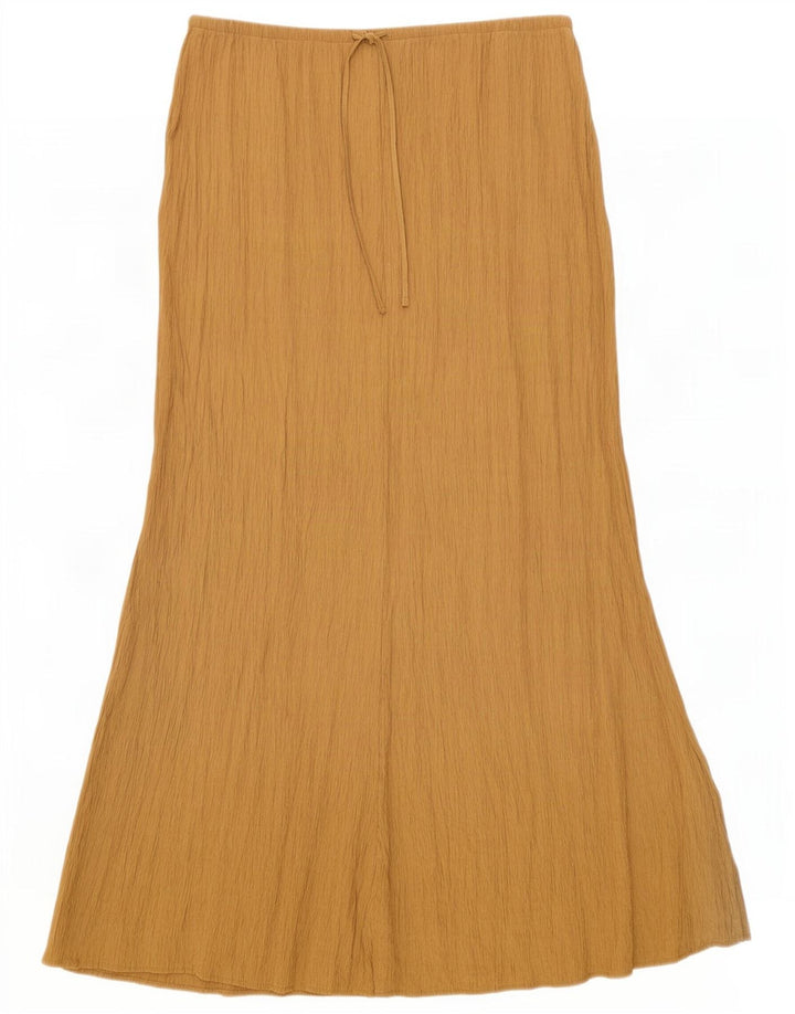 Zara Mujer Maxi Falda Mediana W28 Viscosa Beige