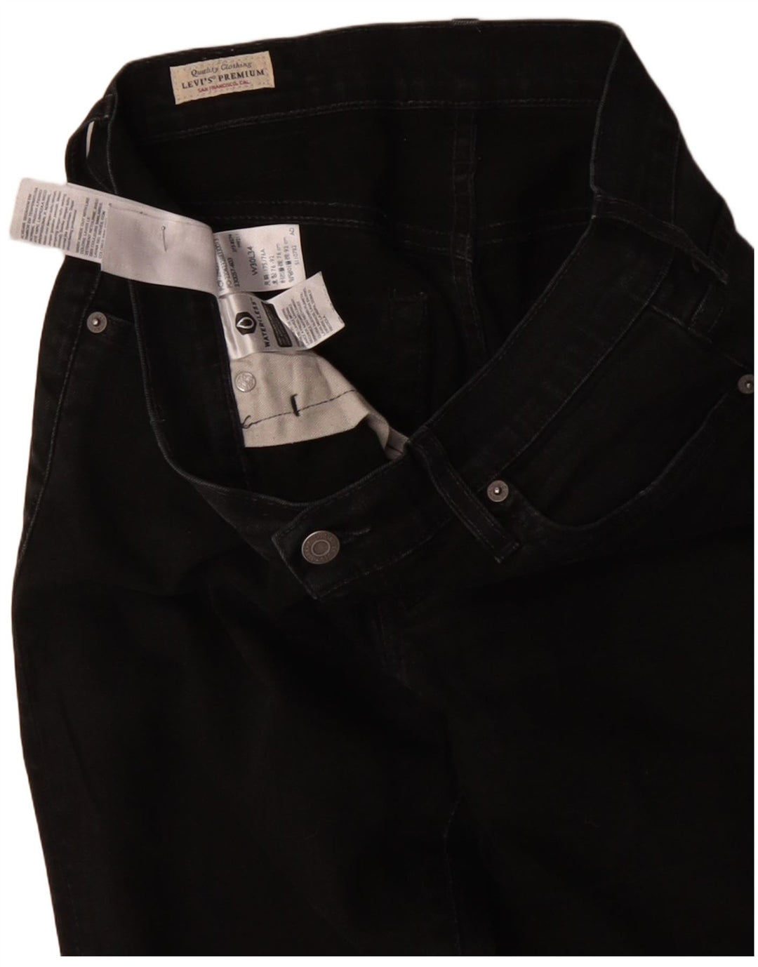 LEVI'S Jeans 512 Slim Tapered para hombre W30 L34 Algodón negro