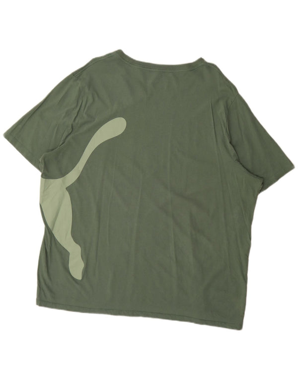 PUMA Camiseta gráfica para hombre Top 2XL Algodón verde