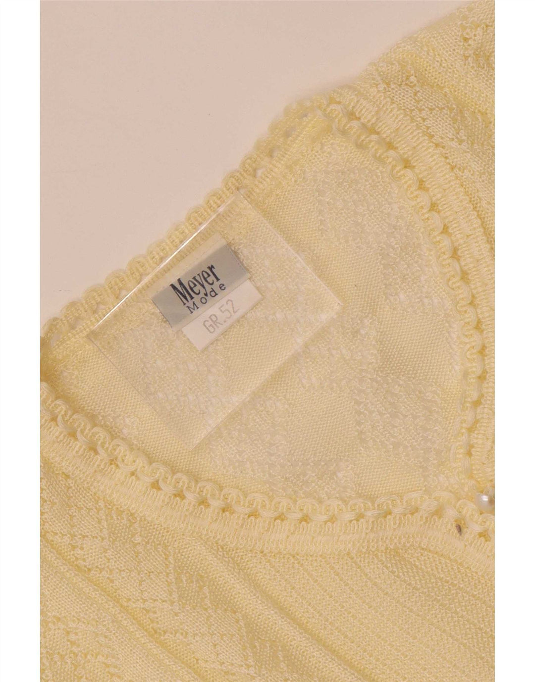 Blusa de punto vintage para mujer Top IT 52 2XL Off White Polyacrílico