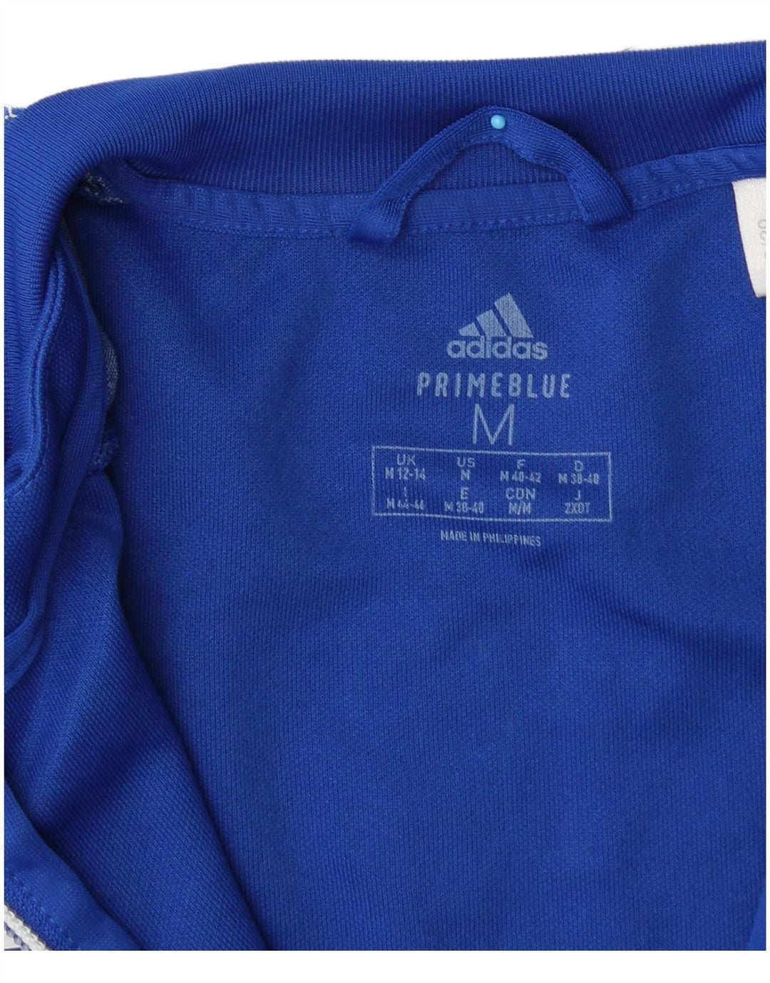 Adidas Mujer Chándal Top Chaqueta UK 12/14 Medio Azul Poliéster