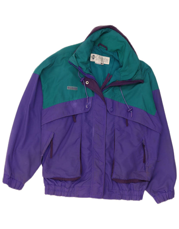 Columbia Chaqueta Cortavientos Extragrande para Mujer Reino Unido 46 Grande Púrpura Colorblock