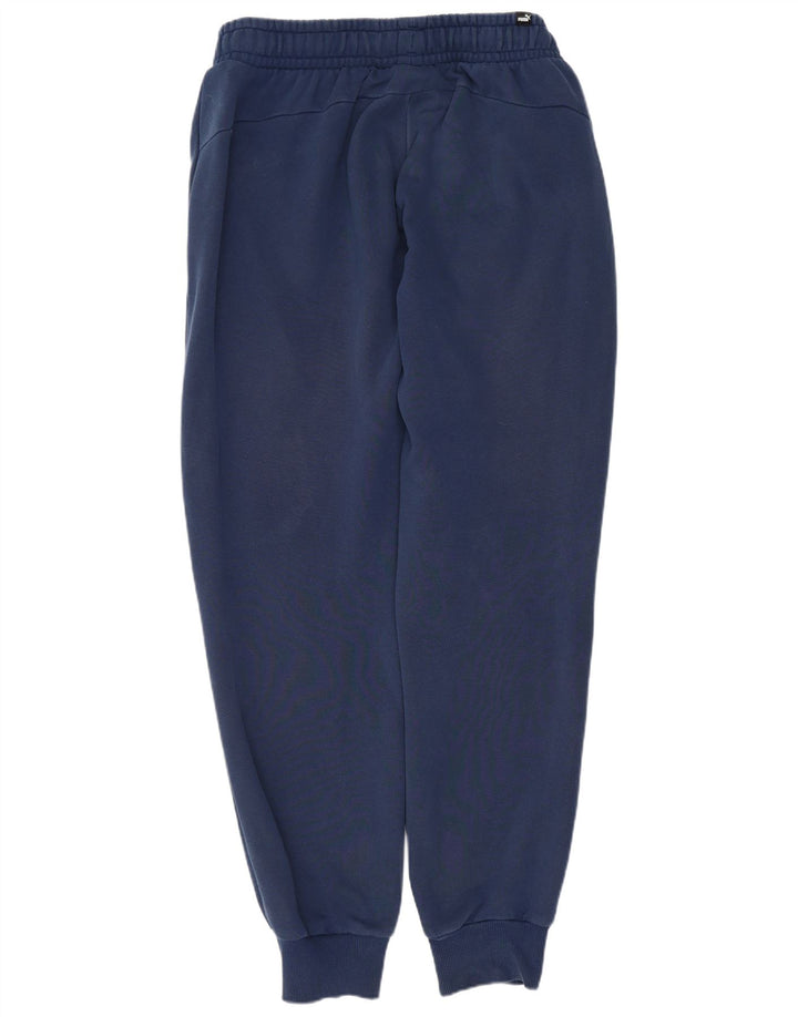PUMA Pantalón de chándal con gráfico para hombre Joggers Medium Navy Blue Cotton
