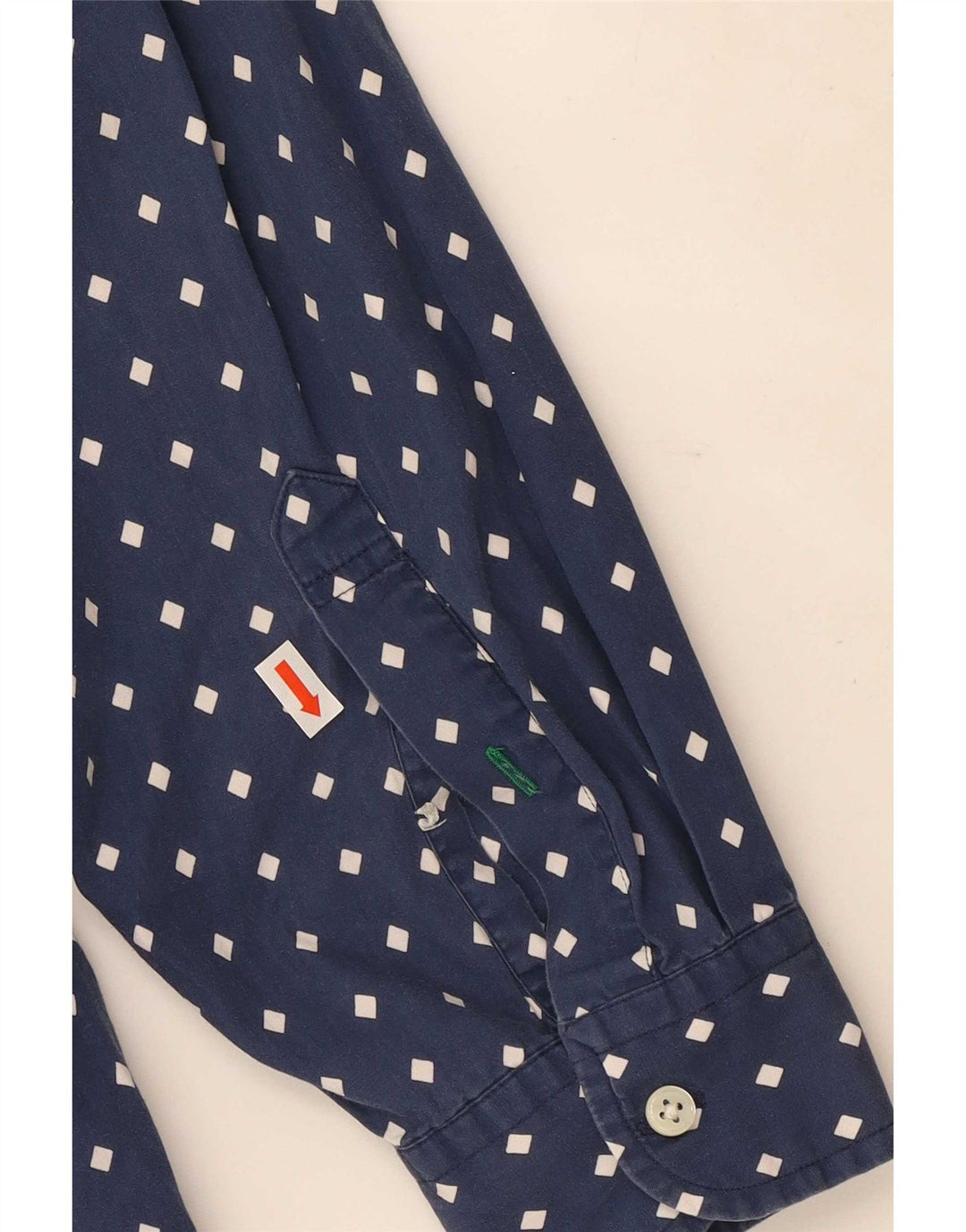 Tommy Hilfiger Camisa para hombre grande de algodón con lunares azul marino