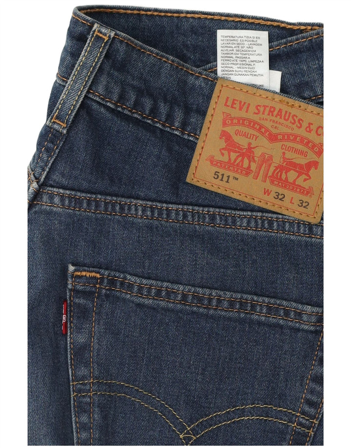 LEVI'S Mens 511 Slim Jeans W32 L30 Algodón Azul