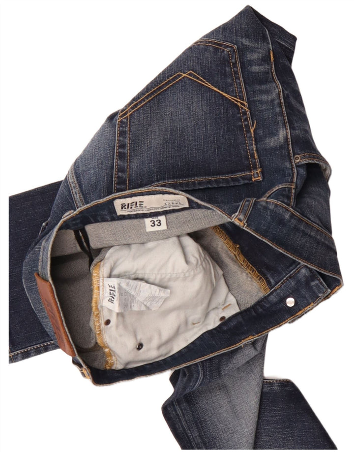 Vaqueros rectos para hombre Rifle W33 L31 Algodón azul