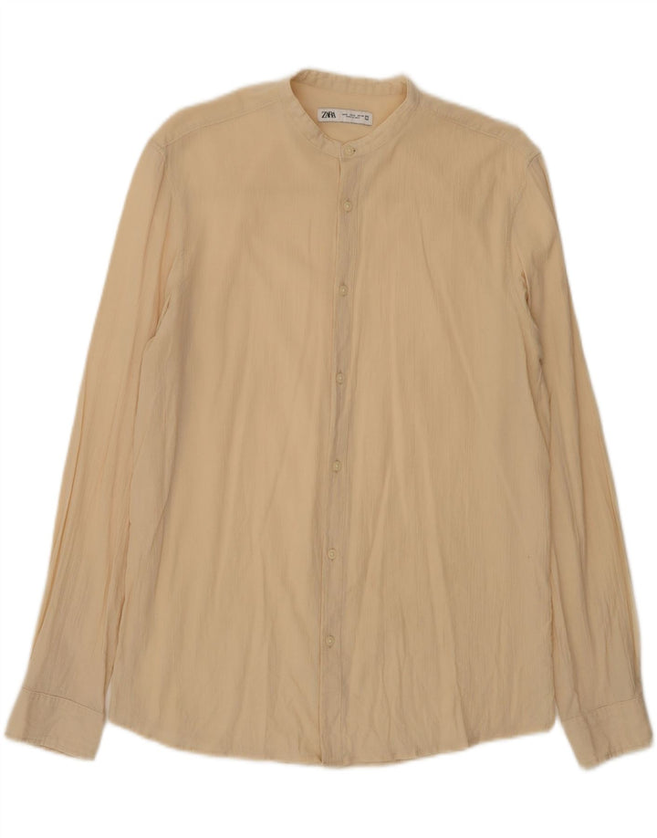 Camisa Zara Hombre Beige Medio