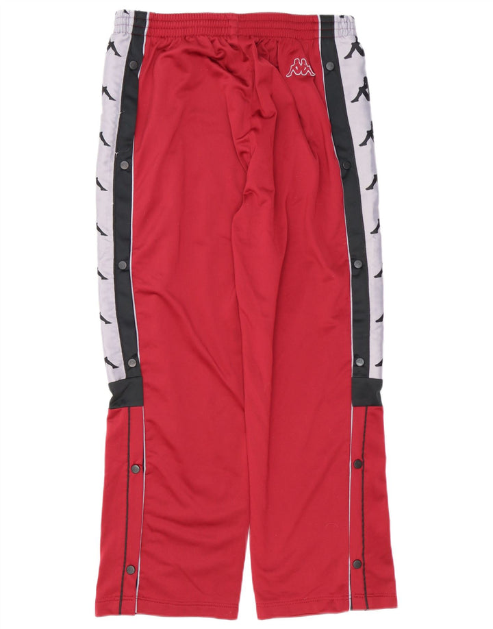 Kappa Hombre Pantalones De Chándal Gráfico Grande Burdeos Colorblock Poliéster