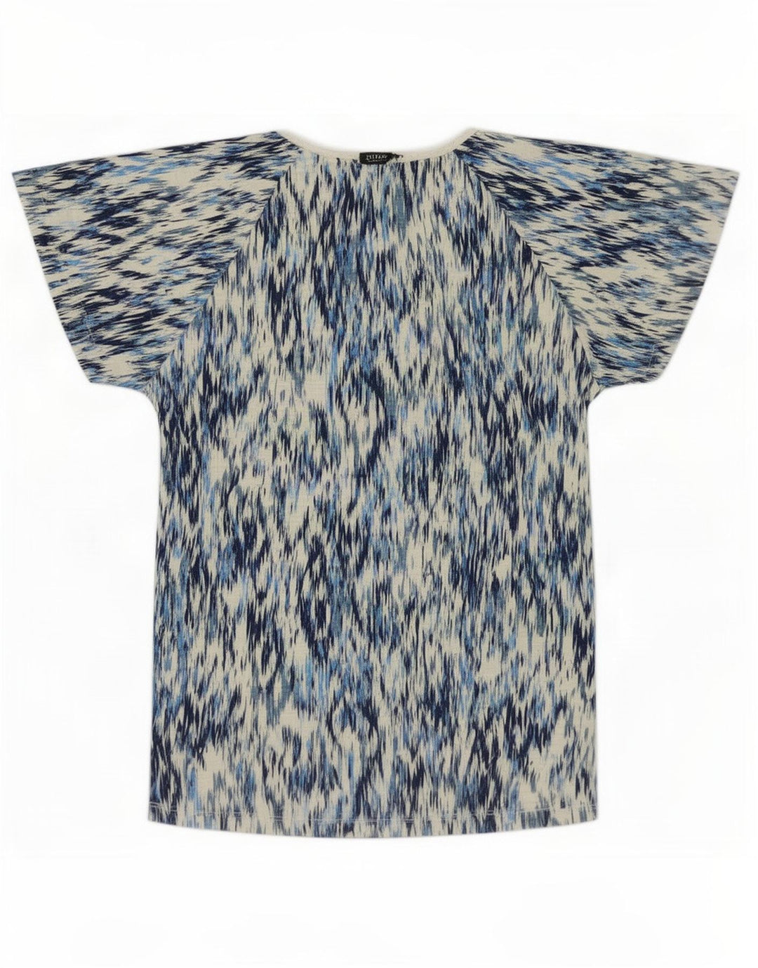 M&Co Blusa para Mujer Top UK 10 Small Azul Ikat Algodón