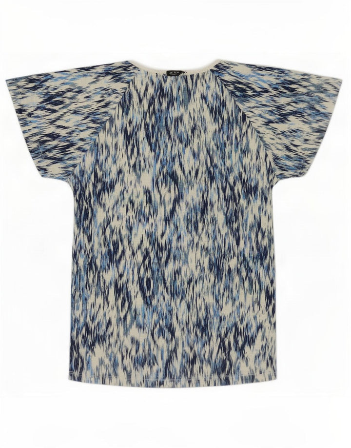 M&Co Blusa para Mujer Top UK 10 Small Azul Ikat Algodón