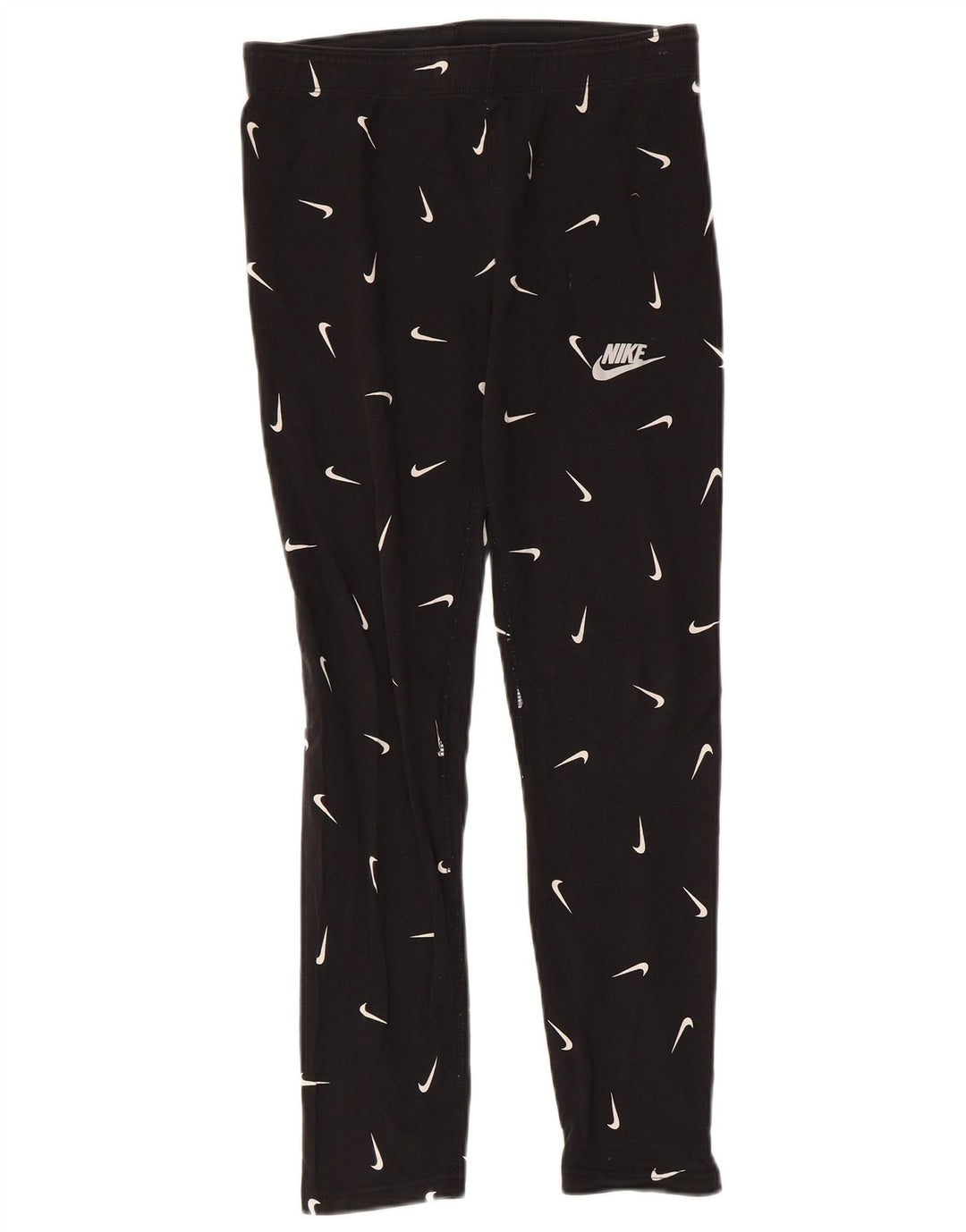 NIKE Leggings ajustados con gráficos para niñas 13-14 años XL Algodón negro