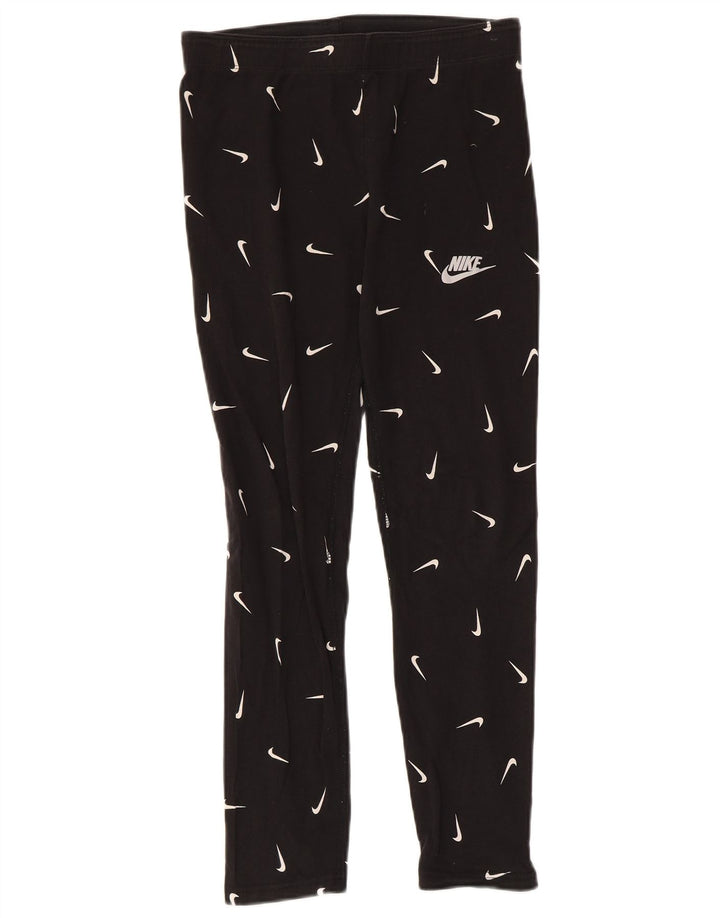 NIKE Leggings ajustados con gráficos para niñas 13-14 años XL Algodón negro