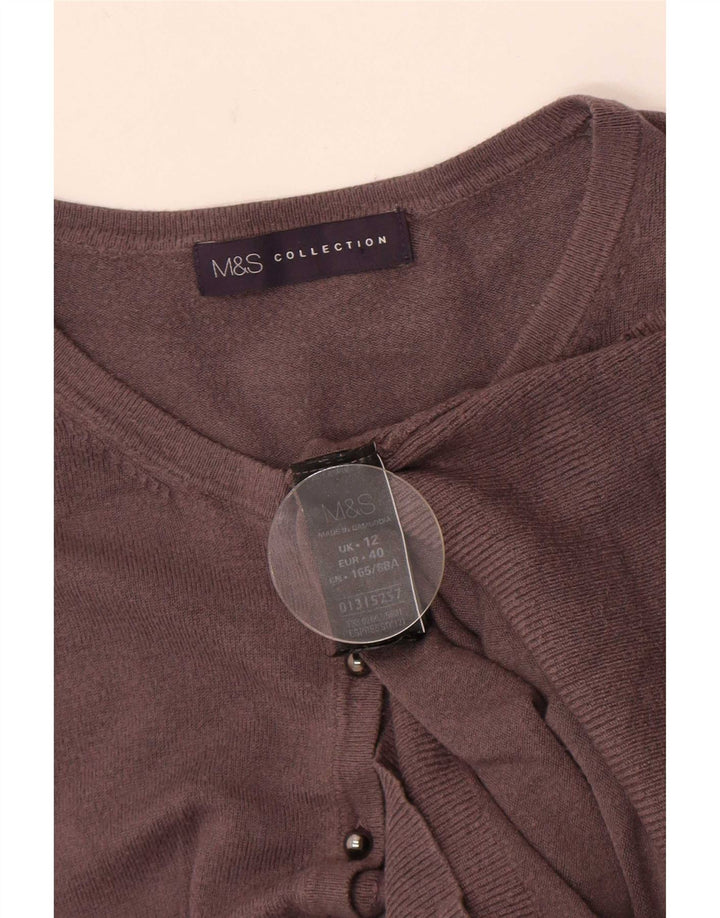 Marks & Spencer - Cárdigan para mujer, talla 40, viscosa gris medio