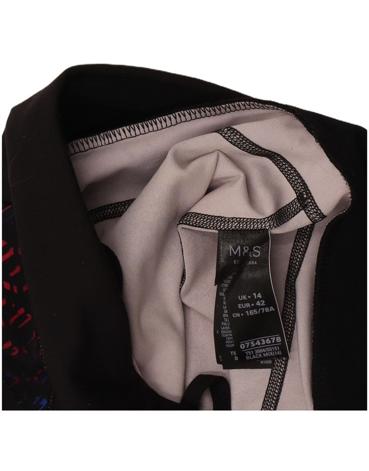 Marks & Spencer Leggings para mujer UK 44 Grande Poliéster geométrico negro