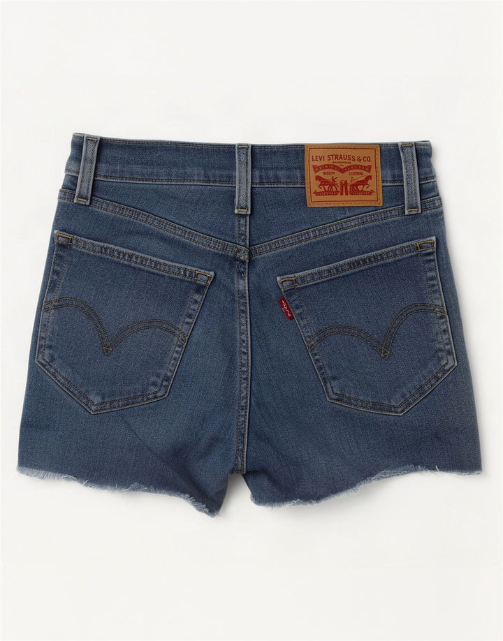 Levi's Mujer Pantalones Cortos De Mezclilla Desgastados W27 Pequeño Algodón Azul