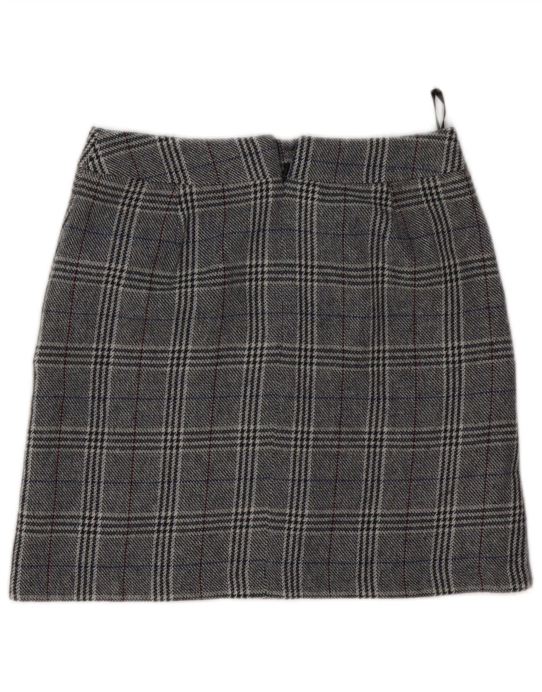 Marks & Spencer Minifalda para mujer UK 8 Small W28 Acrílico de pata de gallo gris