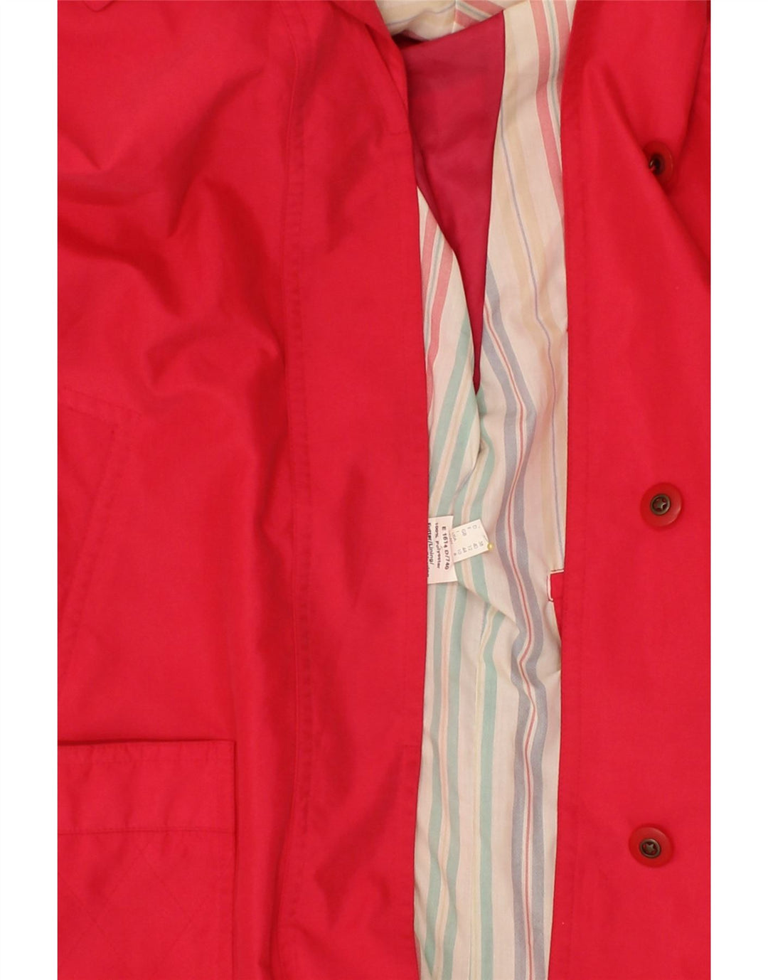 VINTAGE Womens Hooded Overcoat UK 12 Medium  Red Polyester Vintage Vintage and Second-Hand Vintage from Messina Hembry 