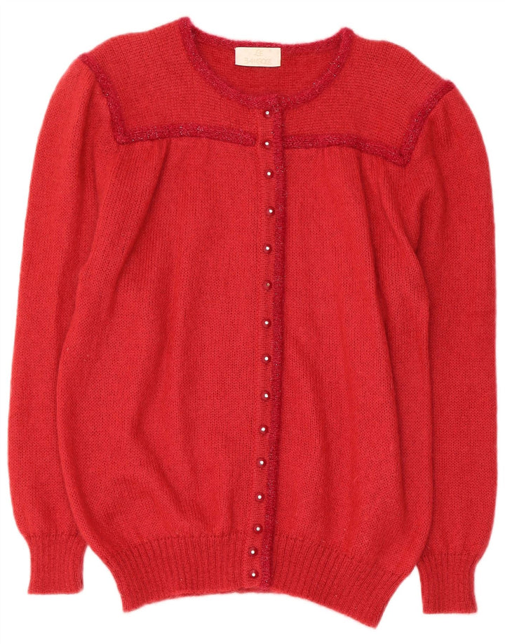 LE BAMBOLE Cárdigan Mujer IT 48 XL Mohair Rojo