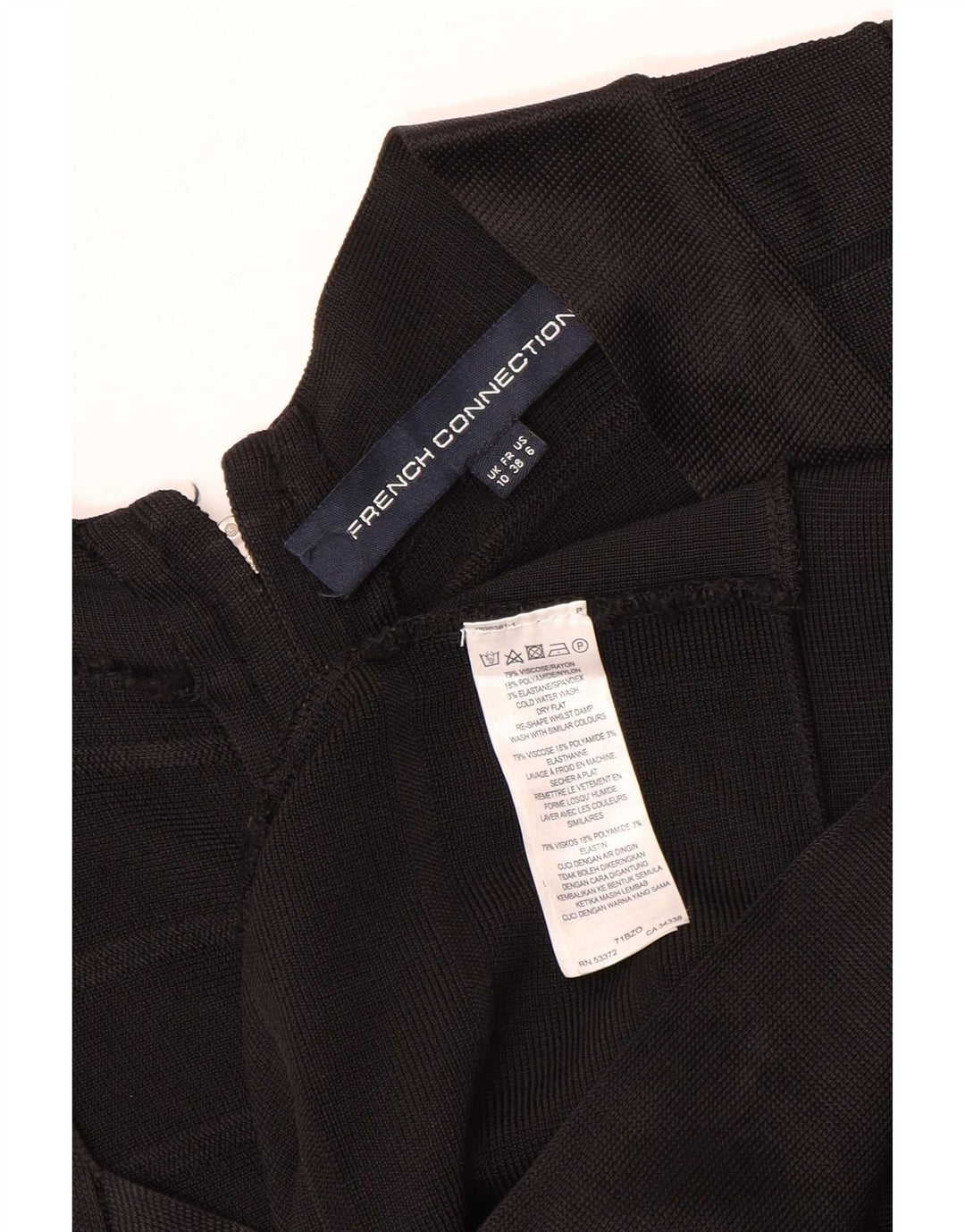 French Connection Vestido tubo para mujer UK 40 Small Viscosa negra