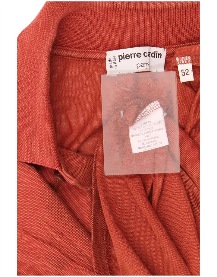 Pierre Cardin Polo para hombre IT 52 Grande Naranja Algodón