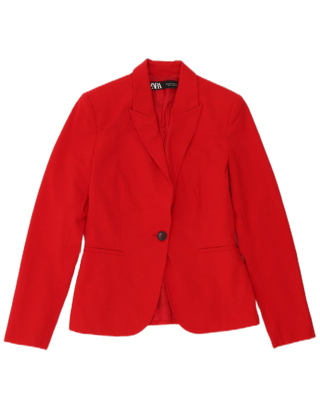 Zara Chaqueta tipo blazer extragrande con 1 botón para mujer EU 34 2XS Poliéster rojo