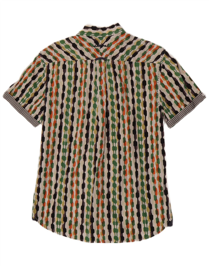Camisa Desigual Hombre Manga Corta Regular Fit Grande Multicolor Geométrico