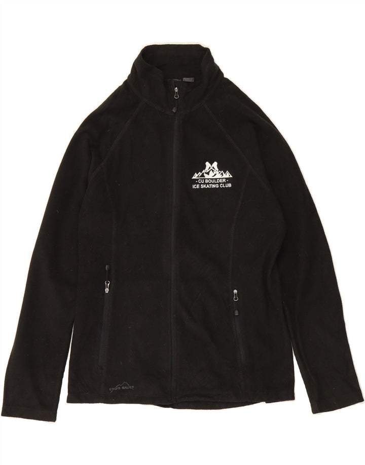 EDDIE BAUER Womens Fleece Jacket UK 16 Large Black Polyester Vintage Eddie Bauer and Second-Hand Eddie Bauer from Messina Hembry 