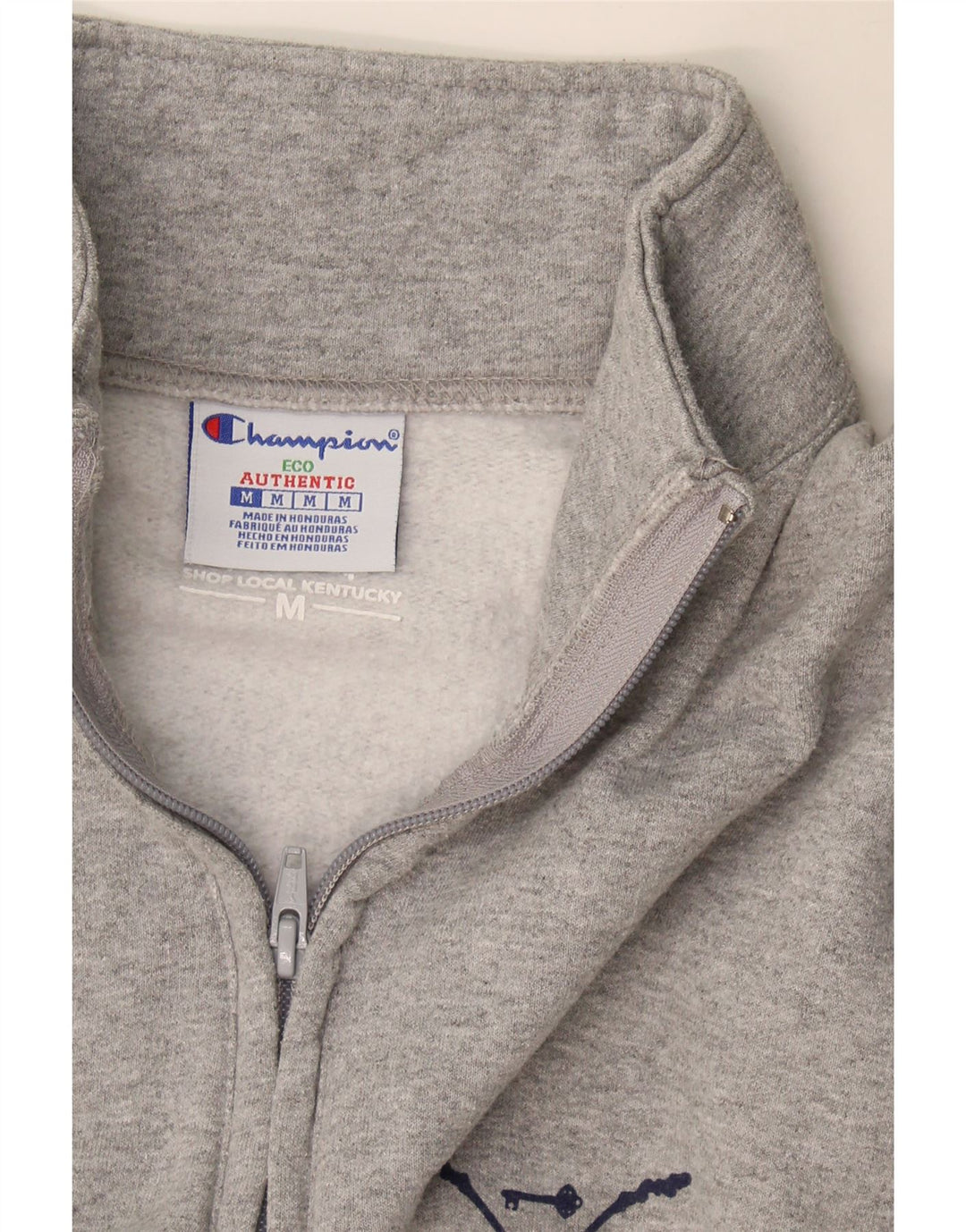 Champion Sudadera Con Cuello Y Cremallera Jumper De Algodón Gris Medio