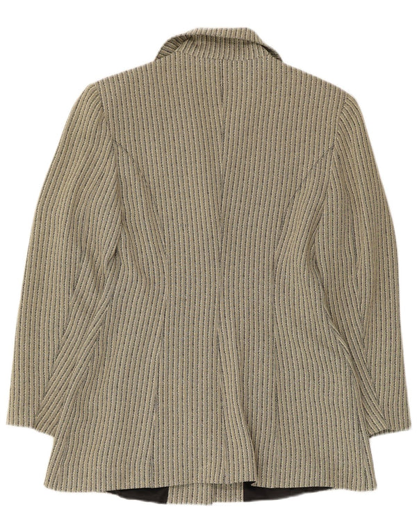 Chaqueta tipo blazer de 3 botones para mujer Tenax IT 40 Small Beige Acetato de rayas