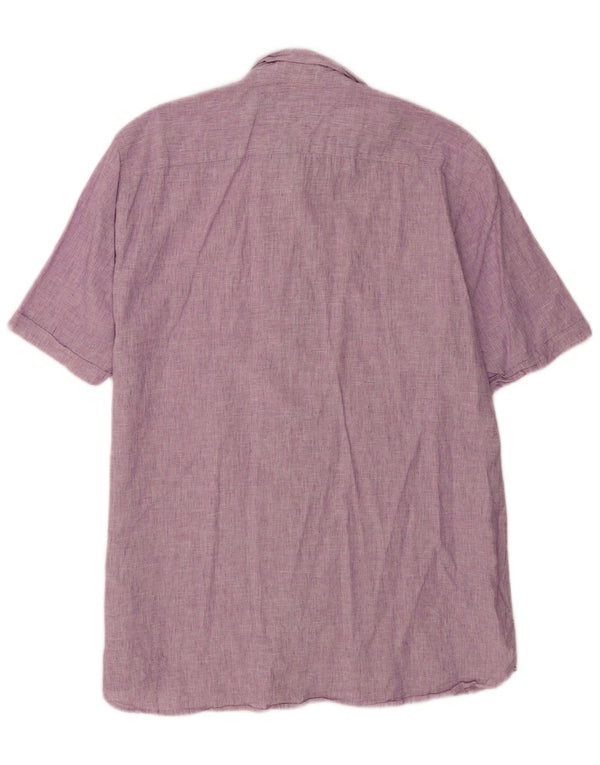Camisa Tommy Hilfiger Hombre Manga Corta XL Lino Morado