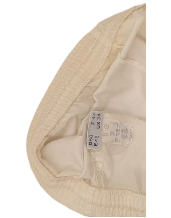 Sergio Tacchini Pantalones cortos deportivos con gráficos para hombre EU 50 Poliéster blanco mediano