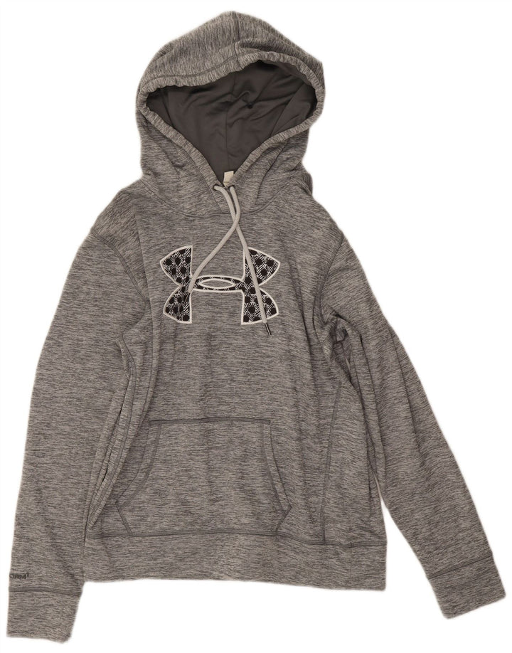 Under Armour Jersey con capucha gráfica para mujer UK 40 Poliéster gris medio