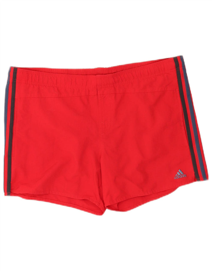 Pantalones Cortos Deportivos Adidas Para Hombre Nylon Rojo Mediano