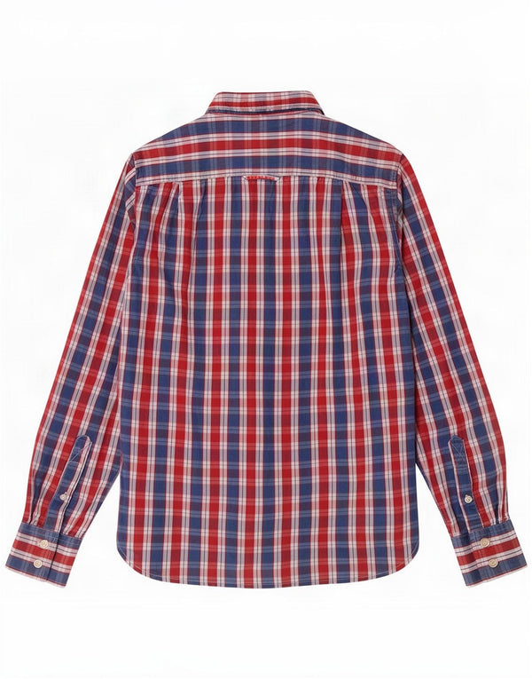 Camisa Superdry Hombre De Algodón A Cuadros Azul Pequeño