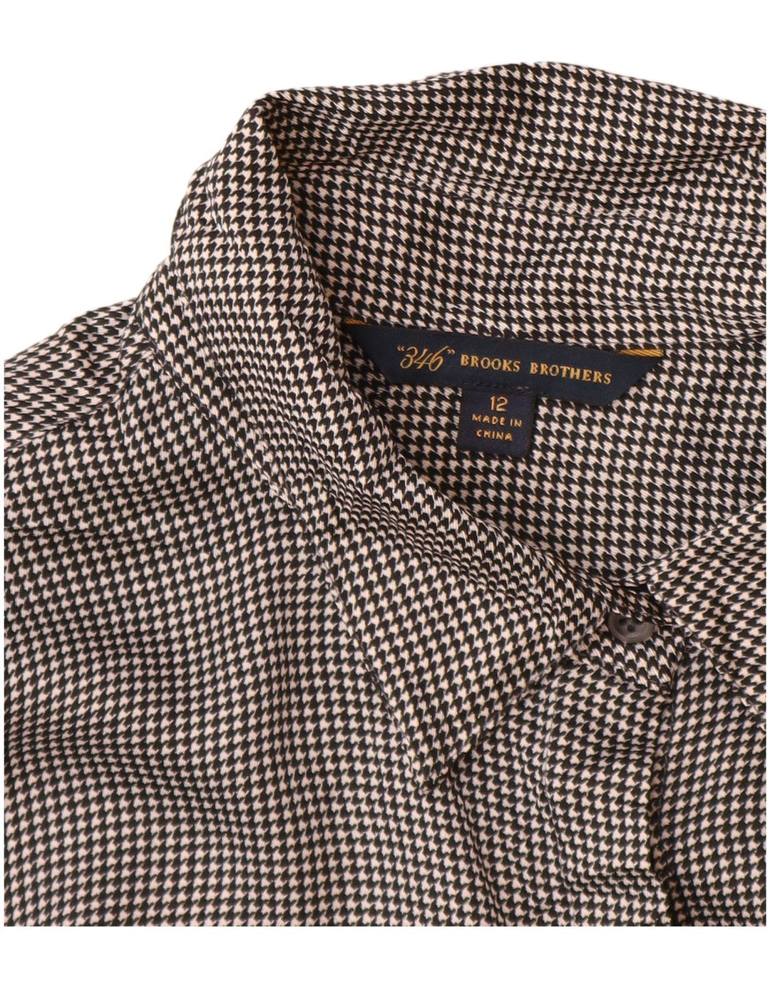 Brooks Brothers Blusa 346 para mujer US 12 Grande Gris Poliéster