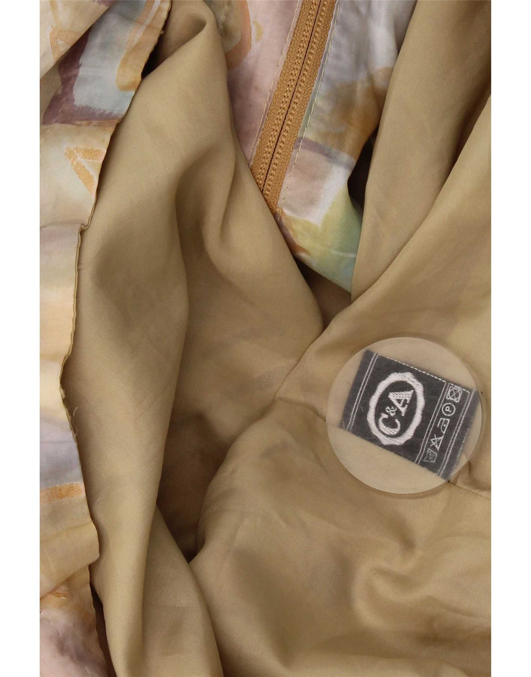 C & A - Chaqueta impermeable con estampado abstracto para mujer, talla 40, talla grande, multicolor