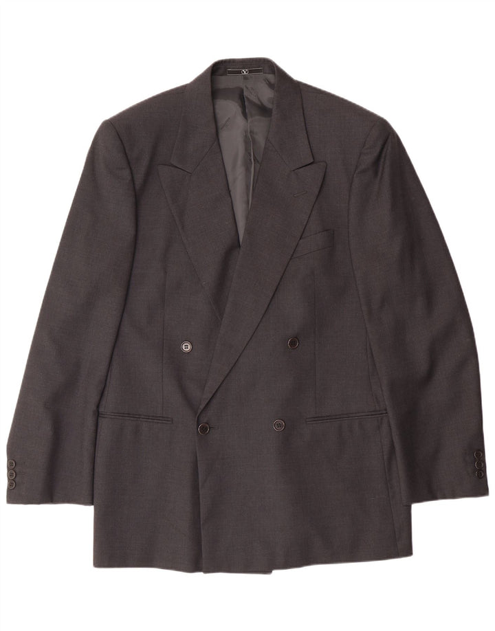 VALENTINO Traje de 2 piezas con doble botonadura para hombre IT 50 Large W34 L30 Gris
