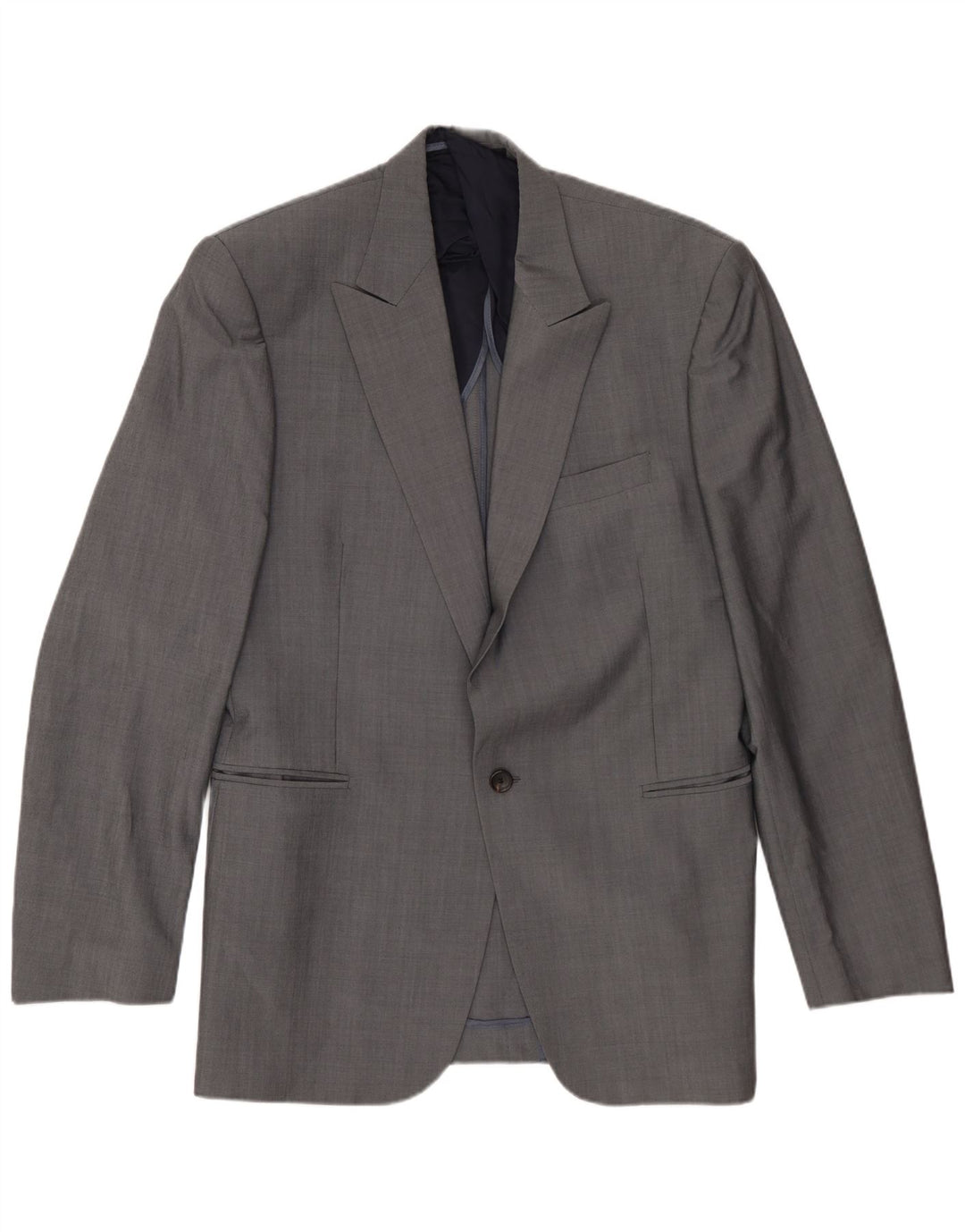 REISS Chaqueta tipo blazer de 1 botón para hombre UK 40 Large Grey Wool