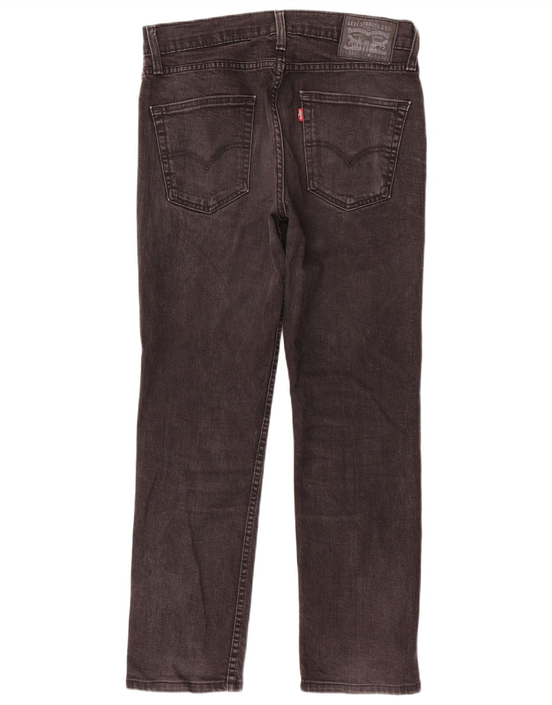 Levi's Hombre 511 Slim Jeans W33 L28 Algodón Gris