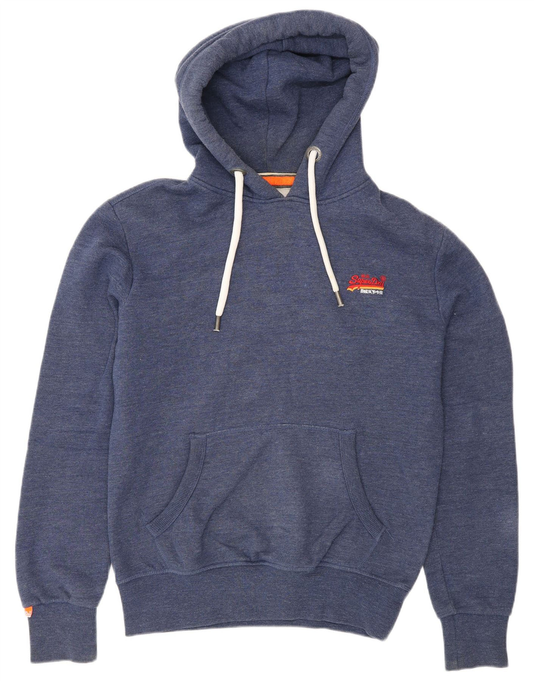 Superdry Jersey con capucha de corte regular para hombre, talla pequeña, de algodón azul
