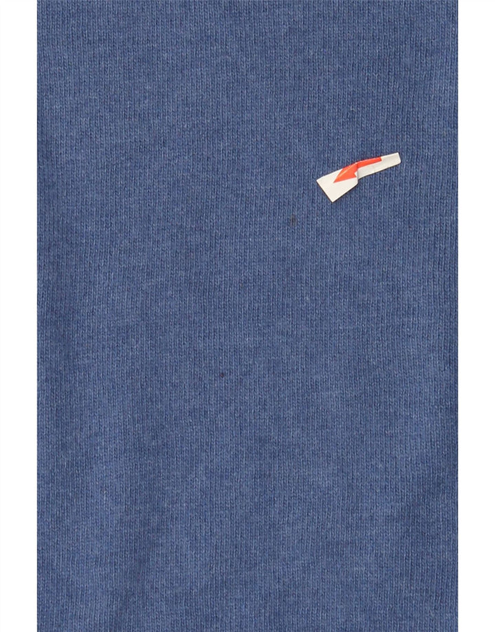 Liberto Jersey de cuello redondo para hombre IT 52 Large Blue Wool