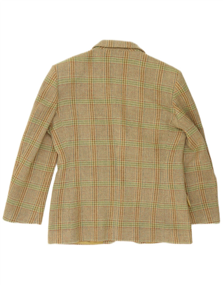 Henry Cottons Chaqueta tipo blazer de 3 botones para mujer IT 44 Pata de gallo verde medio