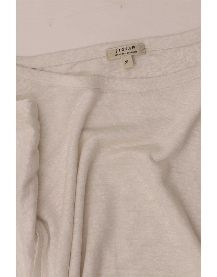 Jigsaw - Camiseta para mujer (talla 40), color blanco