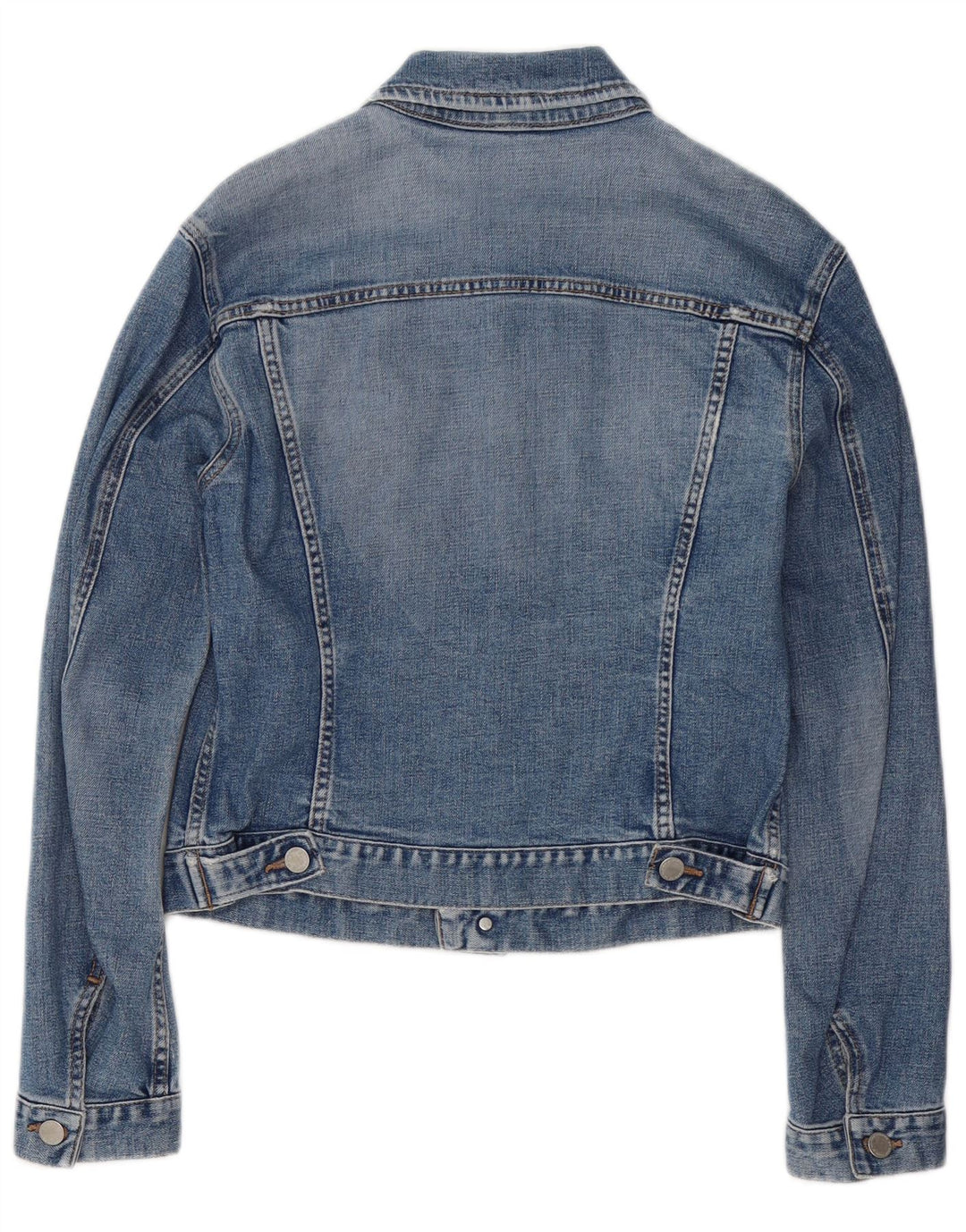 Benetton Chaqueta Vaquera Corta para Mujer UK 40 Small Azul