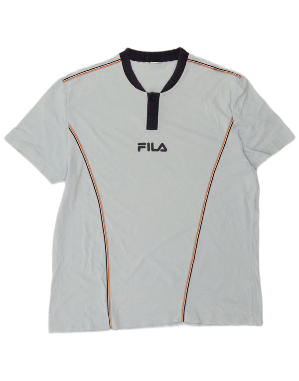 Fila - Camiseta para hombre, talla grande, algodón azul