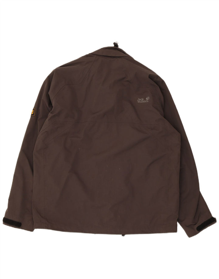 Jack Wolfskin Chaqueta impermeable para hombre UK 40/42 Large Gris Poliamida