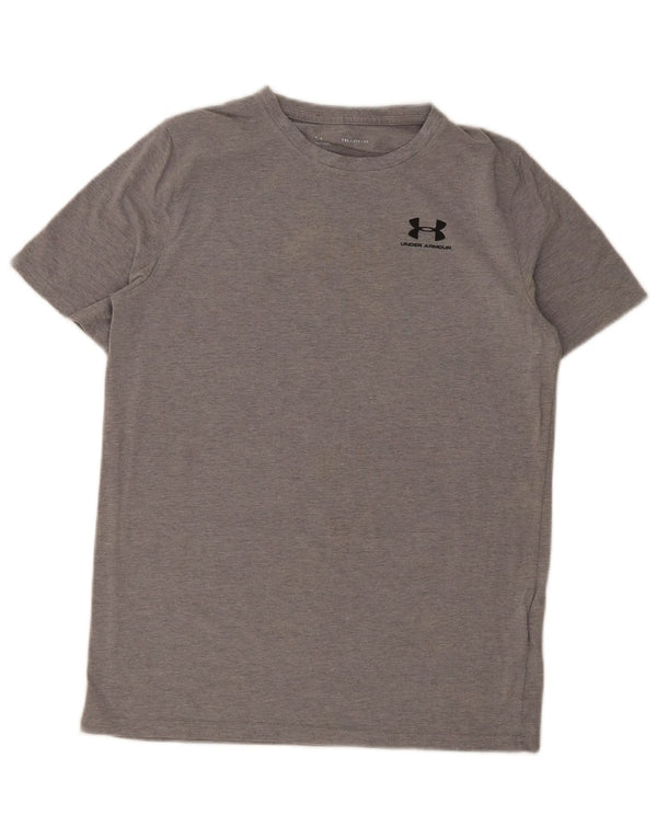 Under Armour Camiseta Regular para Niños Top 13-14 Años XL Gris Algodón