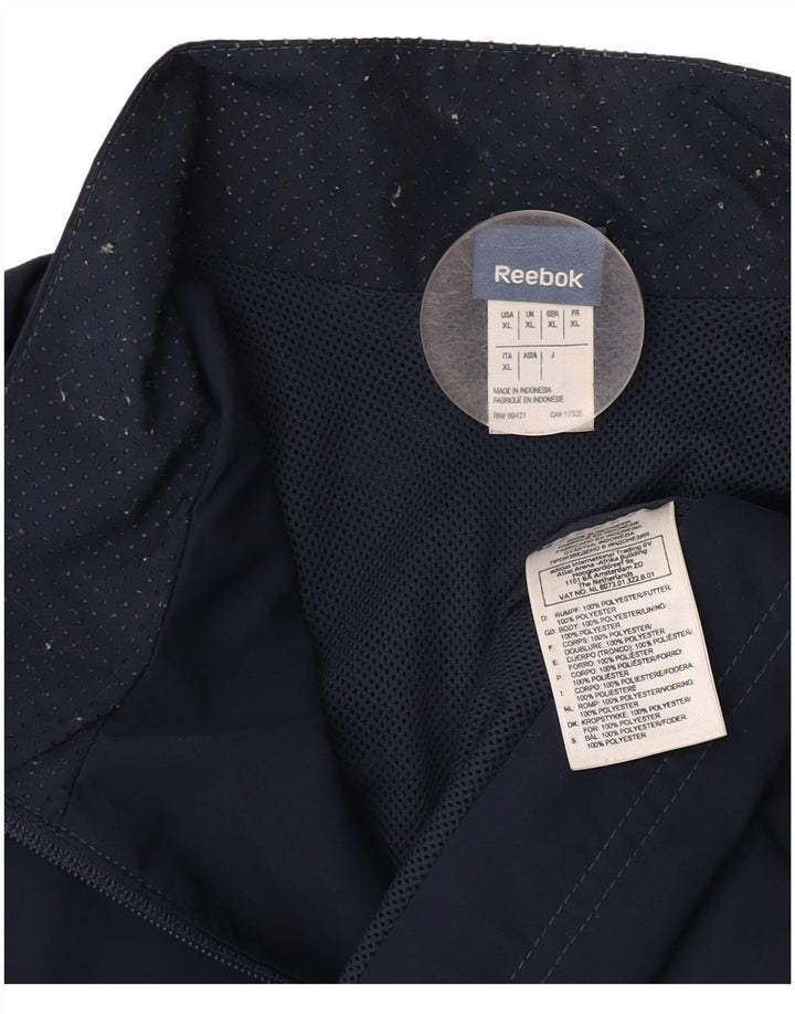 REEBOK Chaqueta superior de chándal para hombre XL Poliéster azul marino